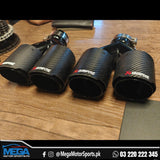 Akrapovic Dual Exhaust Tips Carbon + Gloss Black