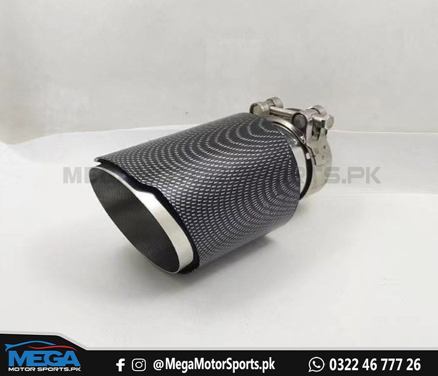 Carbon Fiber Exhaust Muffler Tip V1