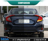 Honda Civic X Smoke Galaxy Style Tail Lights 2016-2021