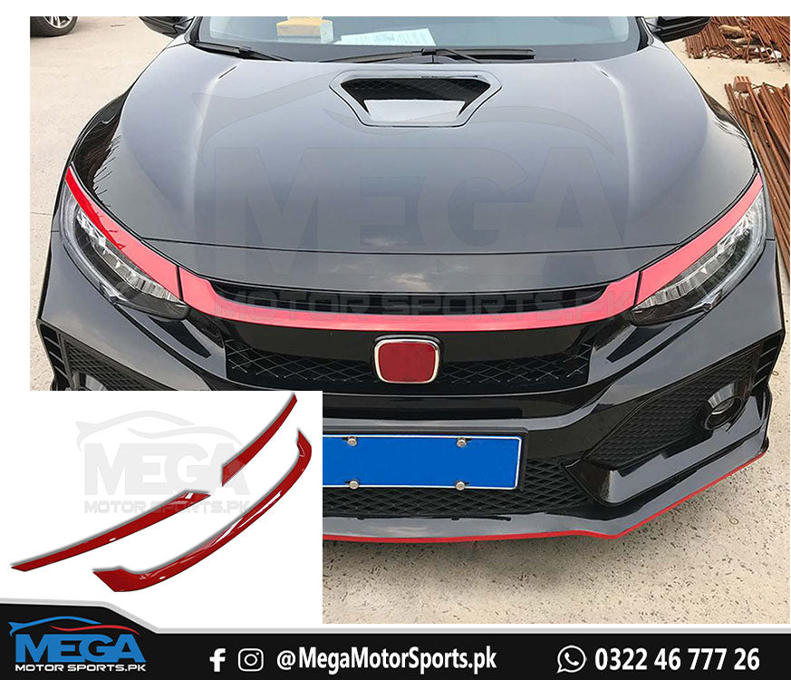 Honda Civic X Front Bumper Fog Cover - Right - For 2016 - 2021