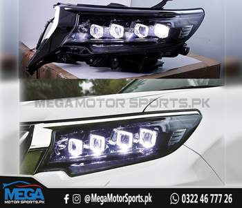 Toyota Prado Bugatti Style LED Headlights - Model 2009-2020