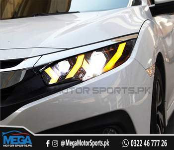 Honda Civic X Lamborghini Style LED HeadLights Model 2016-2020