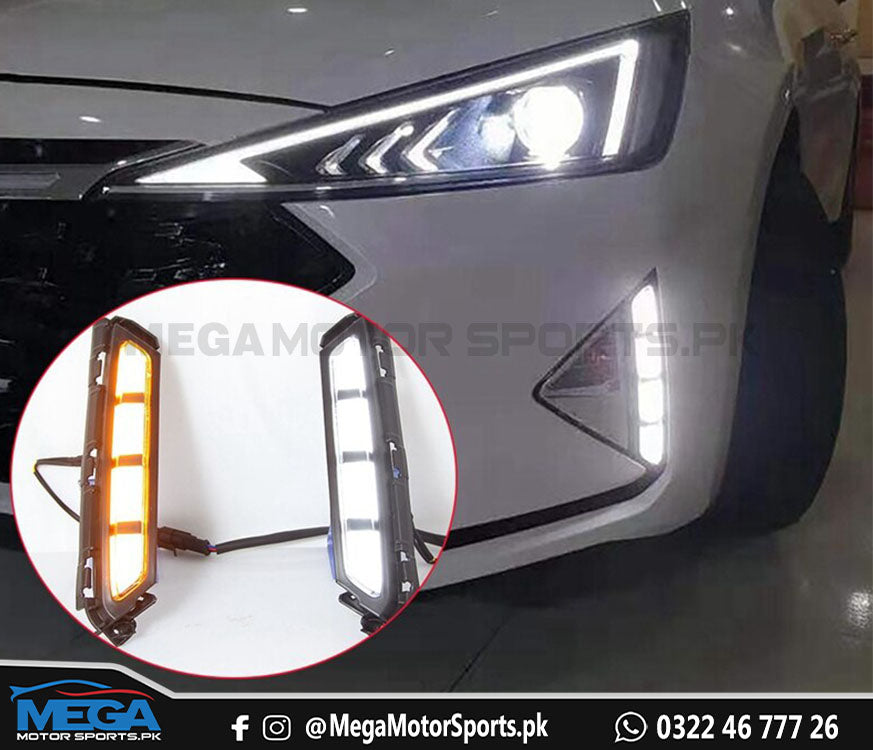 Hyundai Elantra Front Bumper LED Drl For 2020 2021