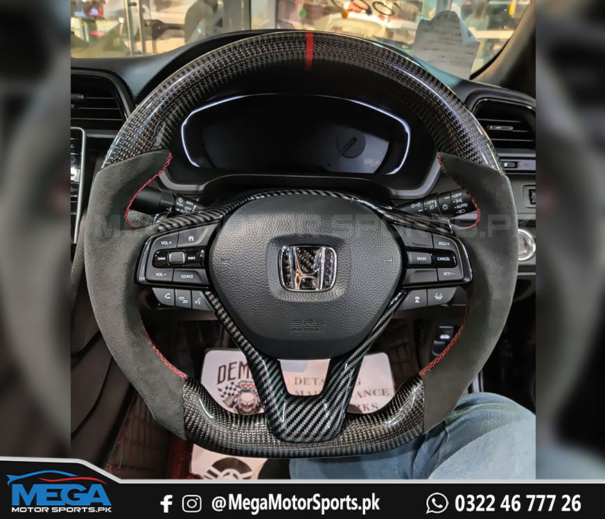Honda Insight Carbon Fiber Steering Wheel For 2019 2020 2021