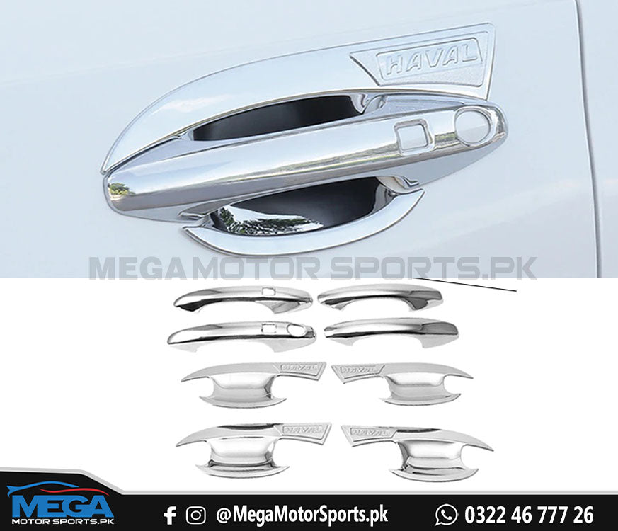 Haval Jolion Chrome Door Handle Covers & Bowl Covers - 8 pcs For 2021 2022 2023