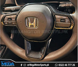 Honda Civic 11th Gen Carbon Fiber Steering Wheel Trims For 2022 2023