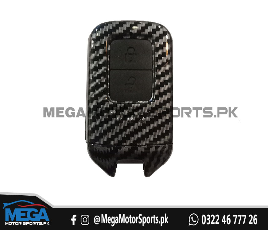 Honda Vezel Black Carbon Fiber Key Fob 2 Button