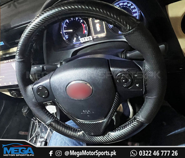 Universal Leather Carbon Fiber Steering Cover Double Carbon Fiber wi Mega Motor Sports