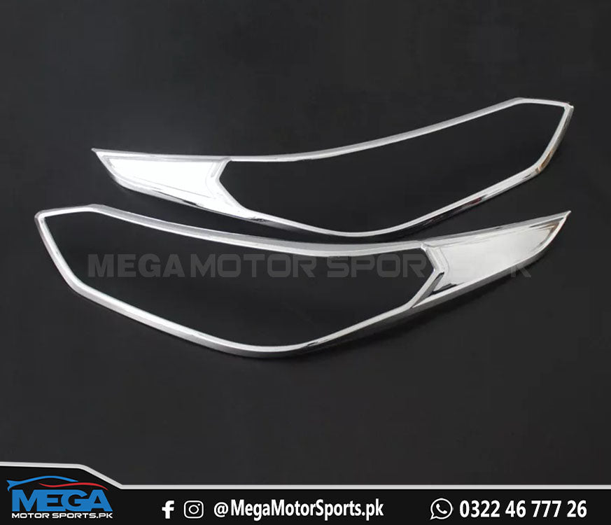 Toyota Yaris Chrome Headlights Covers For 2019 - 2022