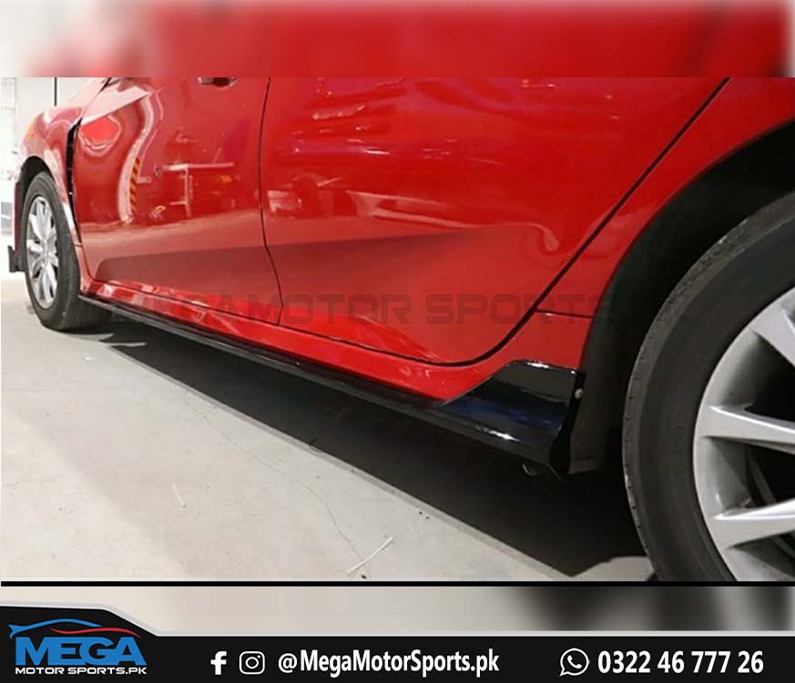 Honda Civic Glossy Black Side Panels/Splitters - Hatchback Style for 2016 - 2021