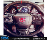 Honda Civic X Carbon Fiber Steering Multimedia Trims 2016 - 2021