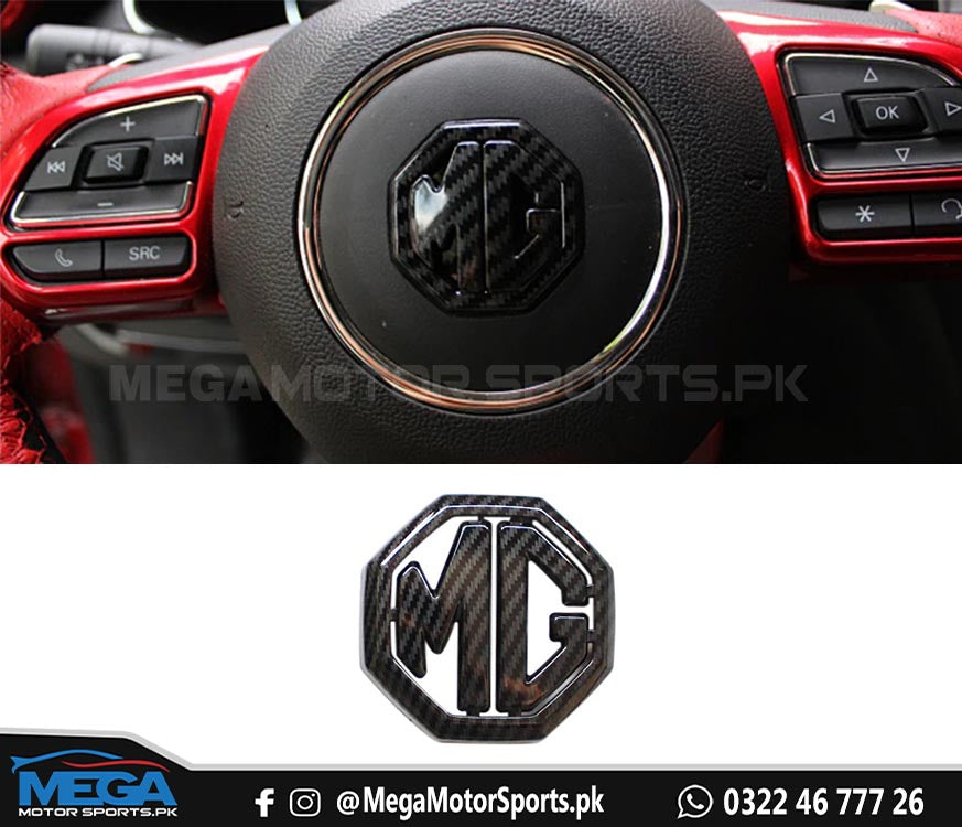 MG HS Carbon Fiber Steering Logo For 2020 2021