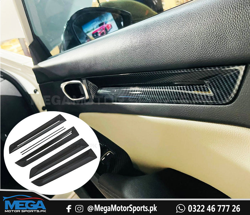Honda Civic Carbon Fiber Interior Door Strips For 11th Generation 2022 2023