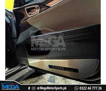 Honda Civic X Anti Kick Door Protection Cover Chrome 2016-2020