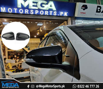 Toyota Yaris Carbon Fiber Side Mirror Covers For 2020 2021 2022
