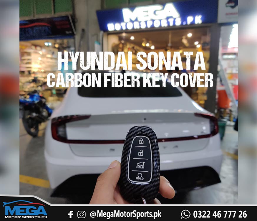 Hyundai Sonata Carbon Fiber Protection Key Cover / Key Fob For 2021 2022