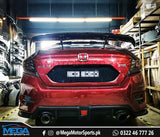 Honda Civic X Glossy Black Lip Diffuser - 3 Pcs - With Brake Light LED