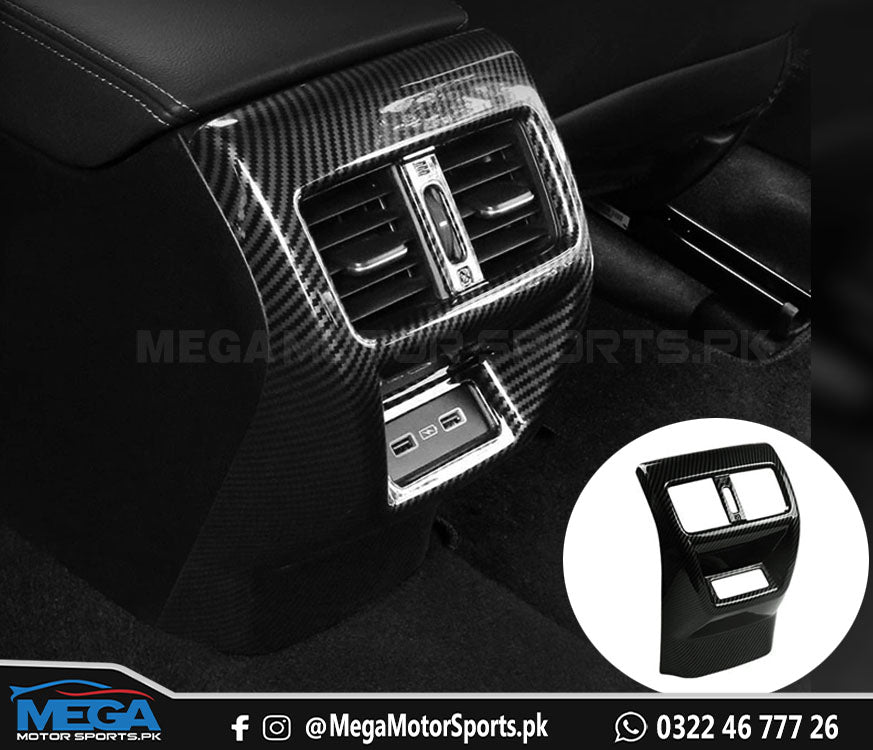 Honda Civic 2022 Carbon Fiber Rear Armrest Air Vent Outlet For 11th Generation 2022 2023