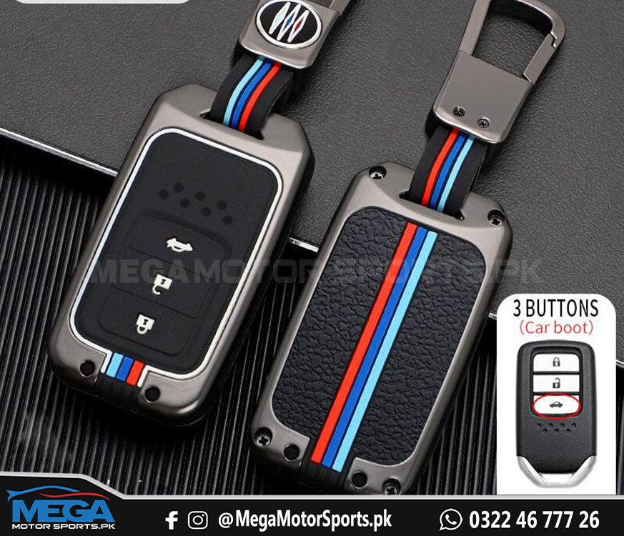 Honda City 3 Button Metal Zinc Alloy Key / Carbon Fiber Key Cover For 2021 - 2025