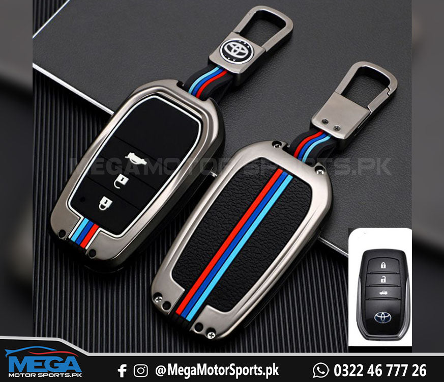 Toyota Fortuner Metal Key Fob / Key Cover 3 Button For 2016 2017 2018 2019 2020 2021 2022