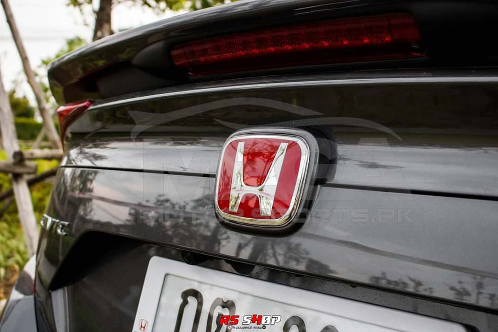 Honda Civic Rear Red H Logo 2016-2020