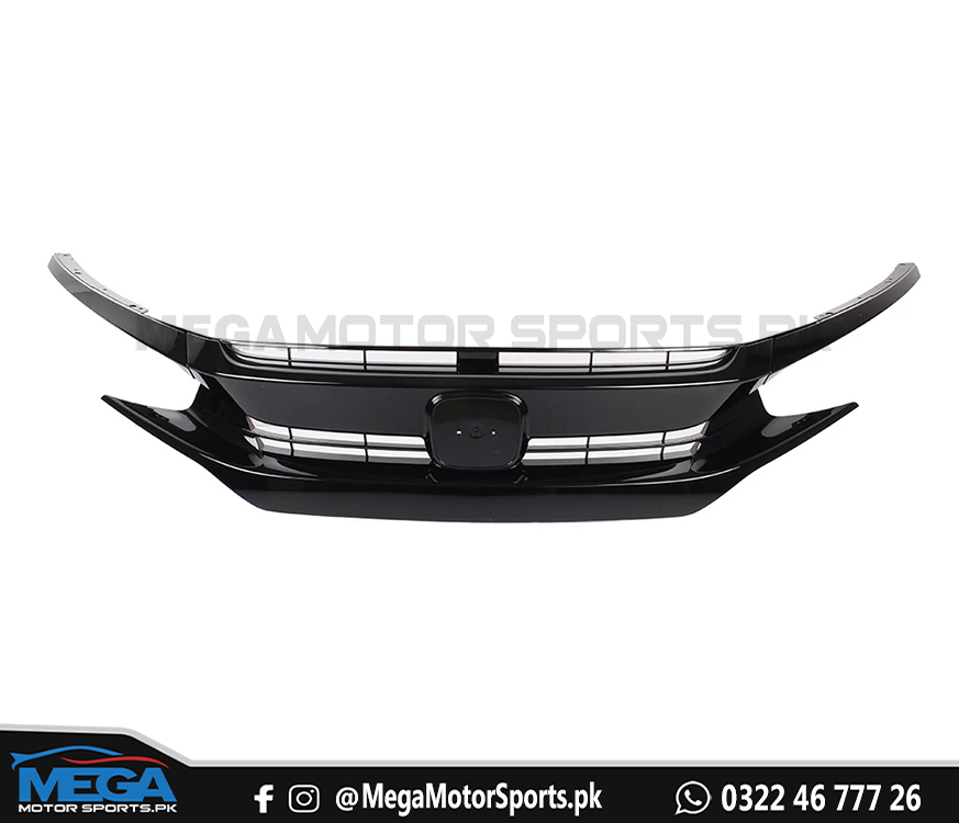 Honda Civic X Piano Black Turbo Grill 2016-2021