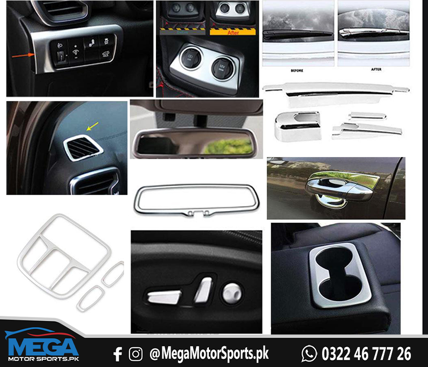 KIA Sportage Exterior Interior Chrome Trims Set 9PC For 2020 2021