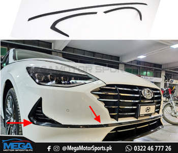 Hyundai Sonata Carbon Fiber Fog lamp Cover Trim - 3 Pcs For 2021 2022