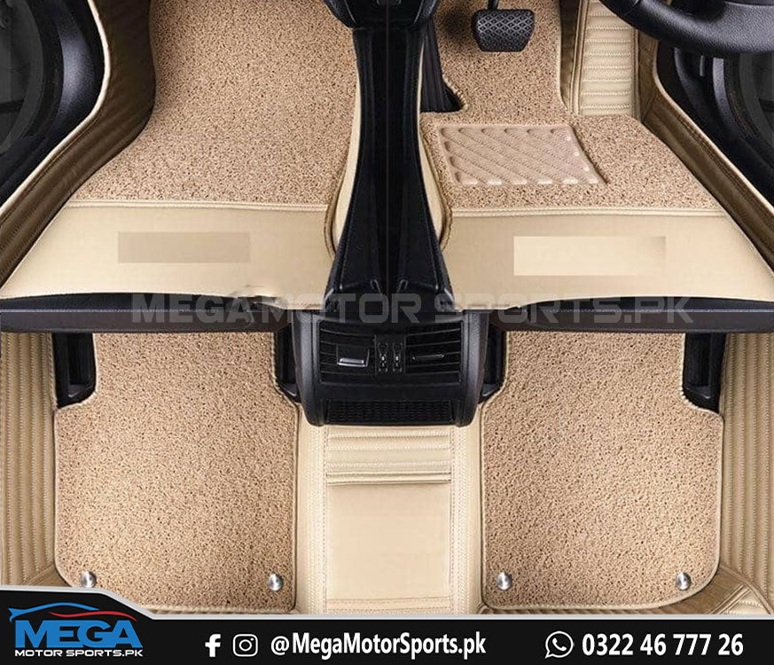Toyota Prado Fj120 10D Horizontal Floor Matt Beige with Beige Grass For 2002 - 2008