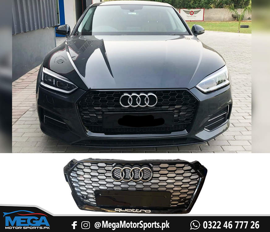 Audi A5 to RS5 Style Front Grill / Honey Comb Style Grill For 2017 - 2021