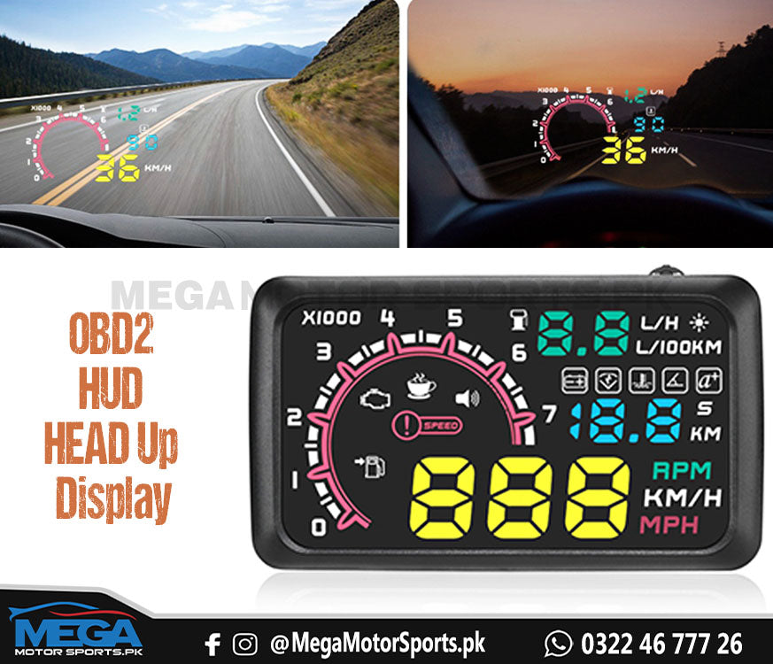 Multi Function Universal Car HUD Head Up Display with OBD2