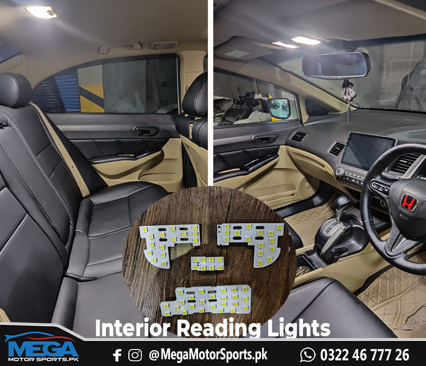 Honda Civic Reborn Interior Roof Reading Led Lights For 2006 - 2012