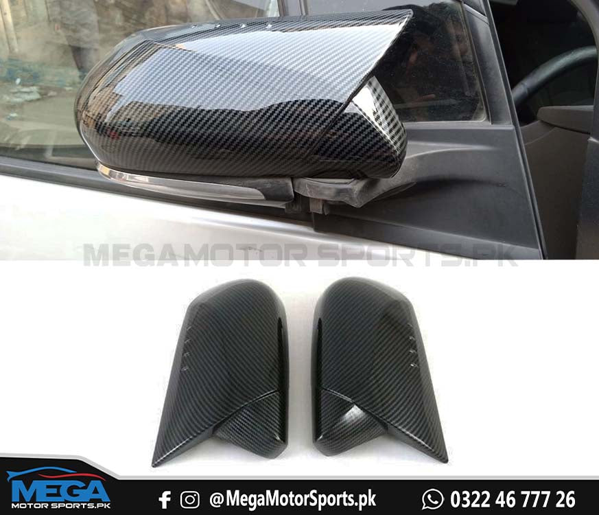 Toyota Prius Carbon Fiber Side Mirror Covers - Batman Style For 2017 - 2021