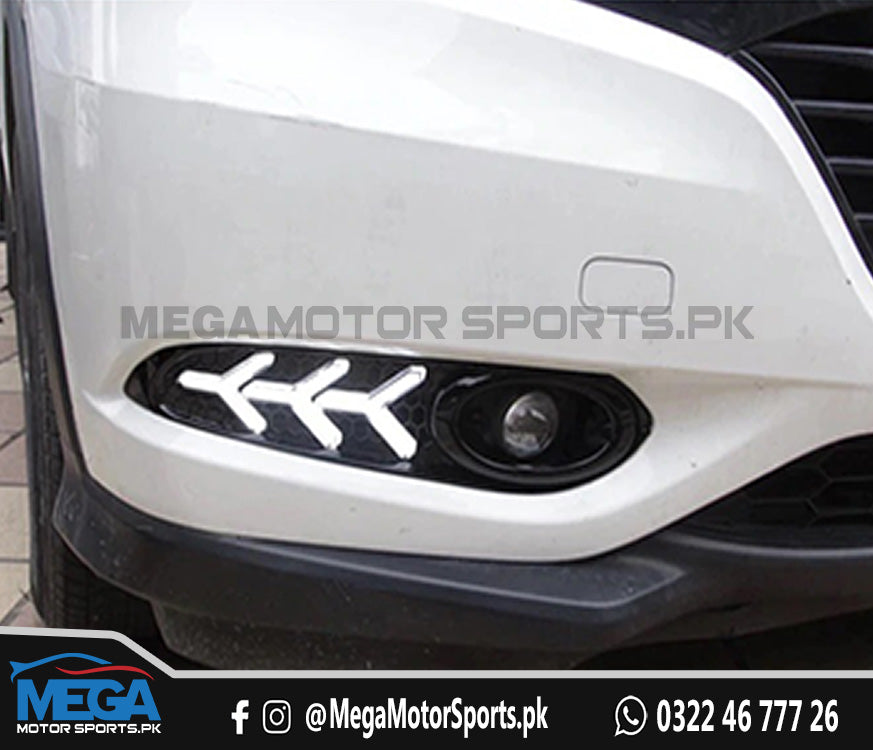 Honda Vezel LED DRL Covers V3 - Arrow Style Model - 2013-2020