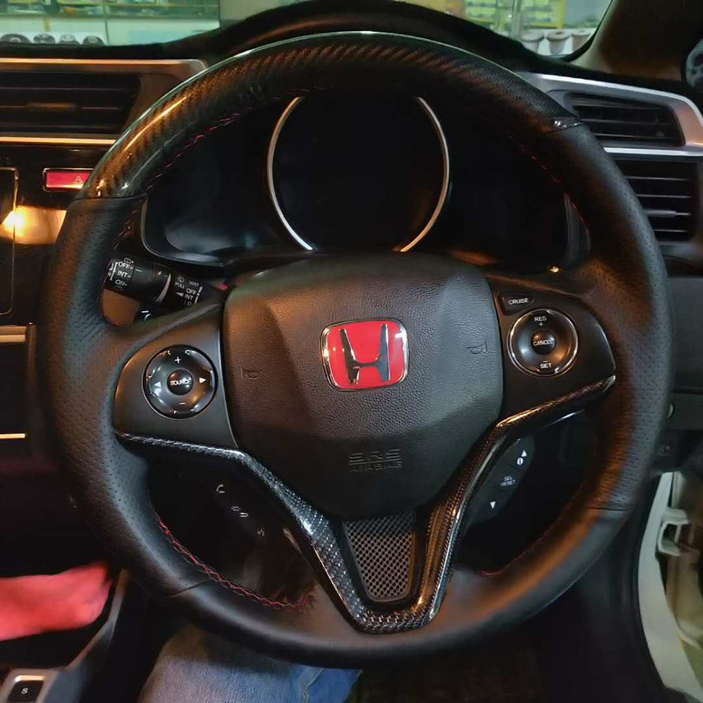 Honda Fit OEM Carbon Fiber Steering Leather Cover