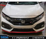 Honda Civic X  Piano Black Turbo Grill 2016-2021