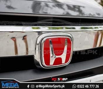 Honda Civic X Front Red H Logo 2016-2020