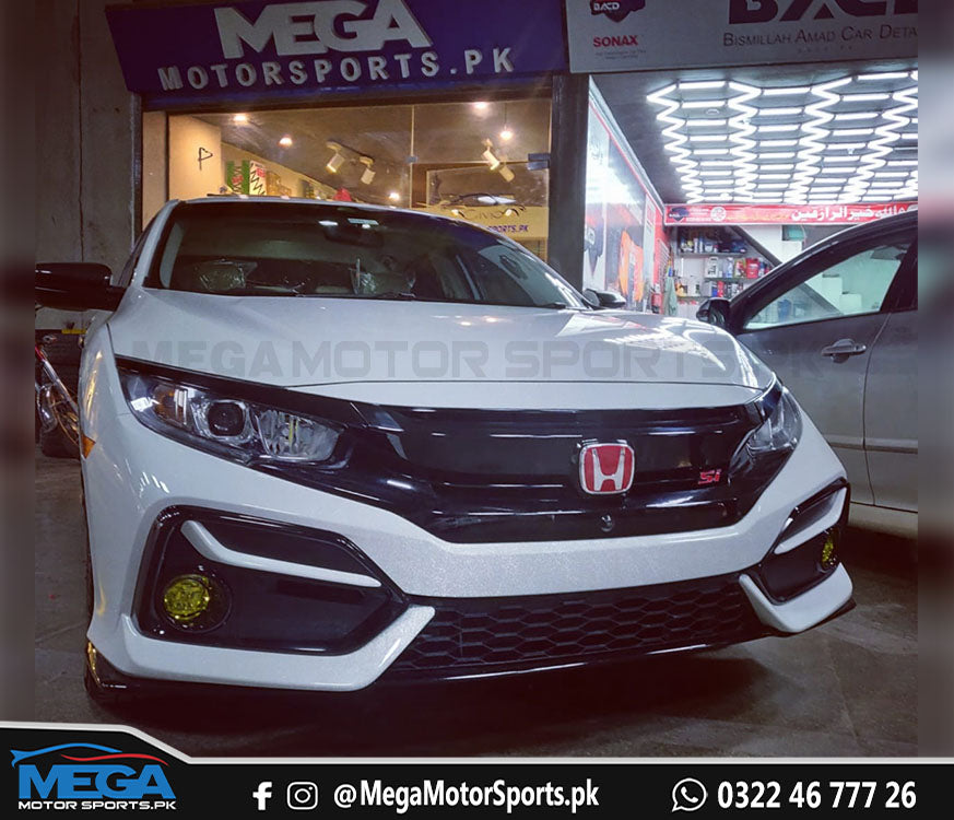 Honda Civic X Facelift Front SI Bumper V2 For 2016 - 2021