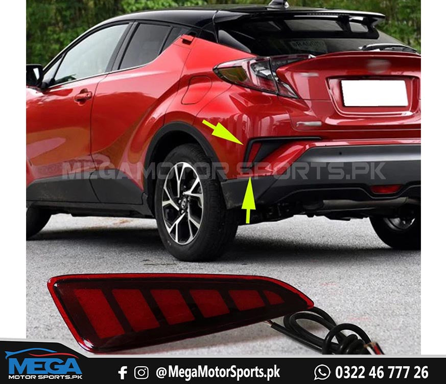 Toyota CHR Rear Bumper Tail Lights / Rear Bumper Reflector Light / Back Bumper Brake Light