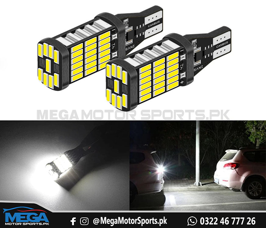 Reverse White LED Bulbs - T15