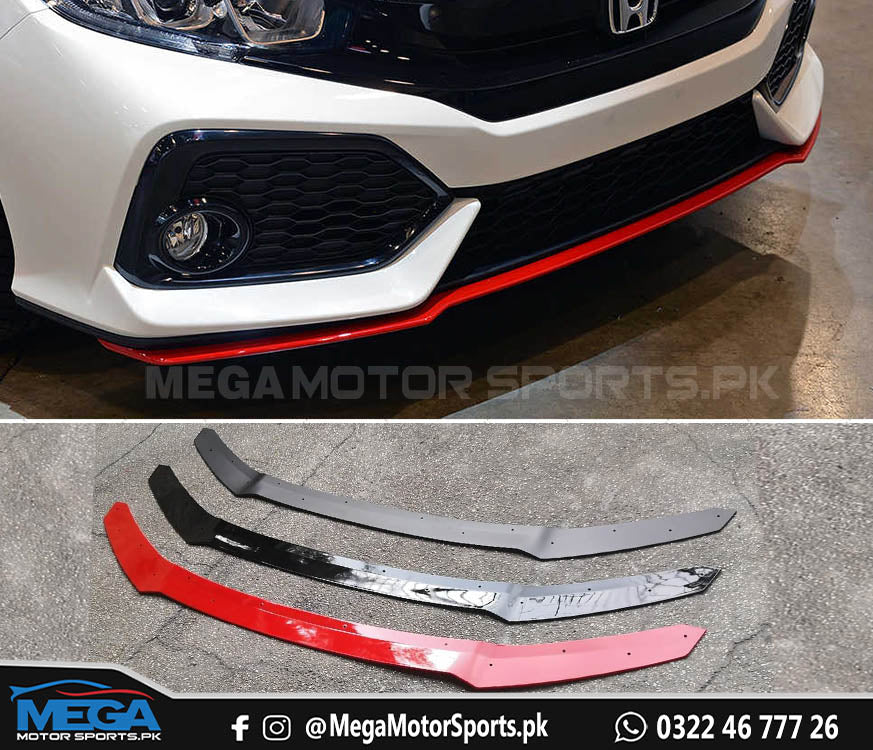 Honda Civic Red Si Lip / Splitter For Si Front Bumper