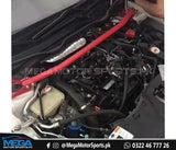 Honda Civic X Front Strud Bar - Red Strud Bar For Models 2016 - 2021