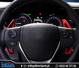 Toyota Corolla Steering Wheel Paddle Shift Extension (RED) 2 Pieces For 2014 - 2022