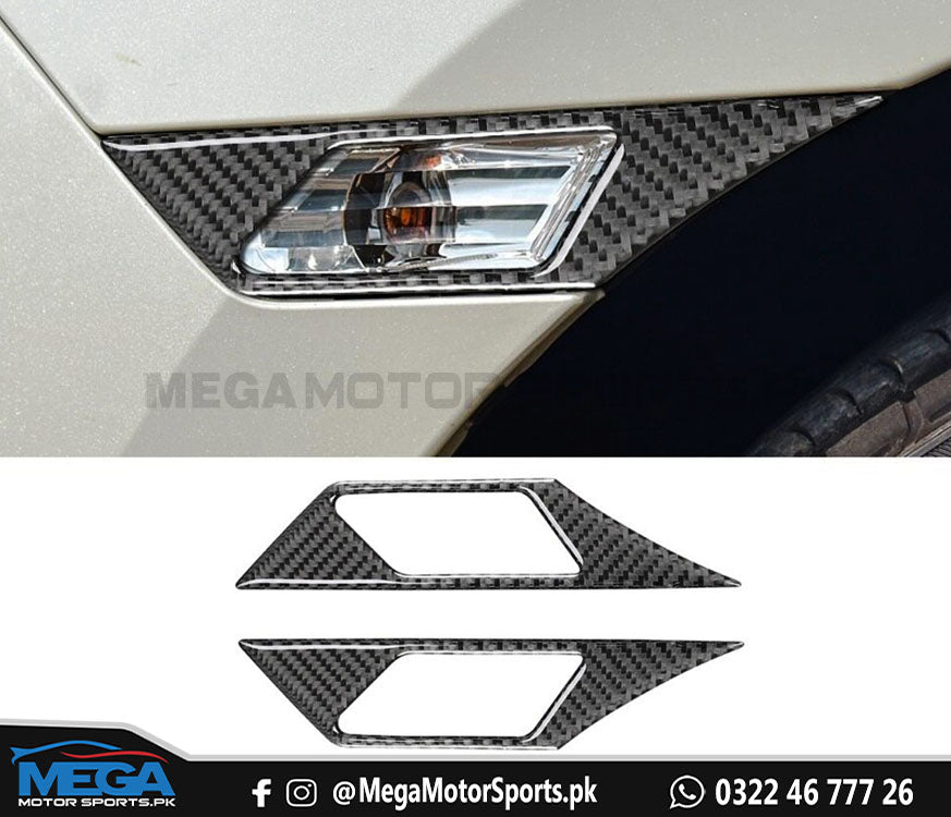 Honda Civic X Carbon Fiber Turn Signal Frame Cover Decorative Trim For 2016 - 2021