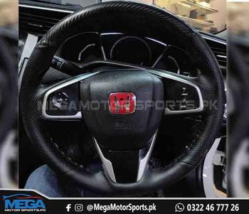 Honda Civic X OEM Carbon Fiber Leather Steering Cover Model 2016-2020