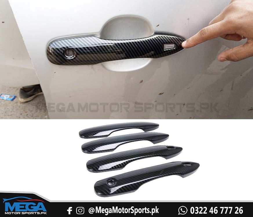 Toyota Prius Carbon Fiber Door Handle Covers For 2017 - 2021