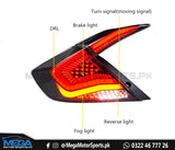 Honda Civic X Smoke Galaxy Style Tail Lights 2016-2021