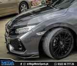 Honda Civic X Carbon Fiber Front Bumper Splitter 3Pcs