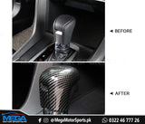 Honda Civic X Carbon Fiber Gear Nob Full - 3 Pcs For Models 2016 2017 2018 2019 2020 2021
