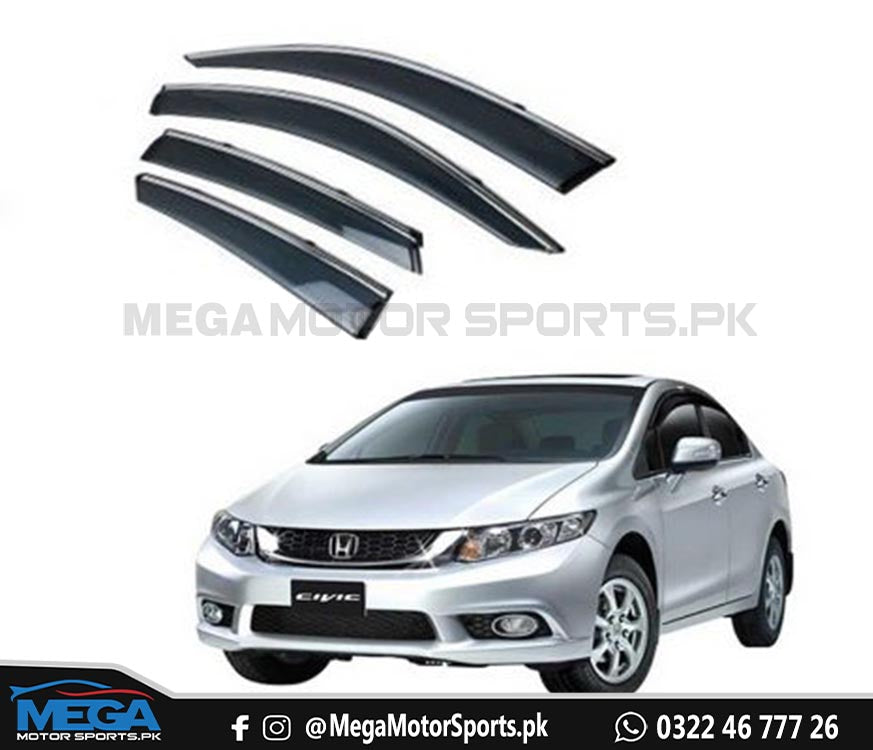 Honda Civic Rebirth Air Press / Sun Visor With Chrome For 2012 2013 2014 2015